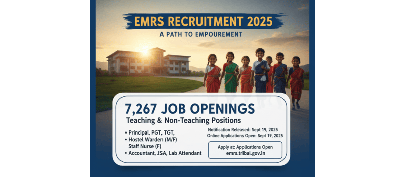 EMRS Recruitment 2025 Out for 7267 Vacancy, Check Eligibility and Apply Online