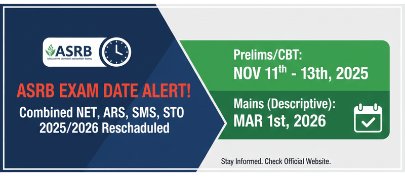 Revised Dates Out! Combined NET, ARS, SMS, STO Exam 2025 Rescheduled by ASRB